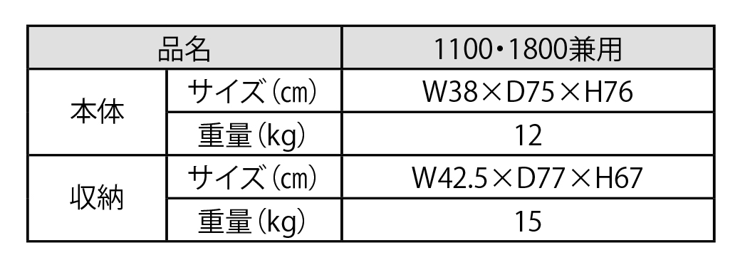 簡易水洗型 クイックトイレ洋風便器の仕様表